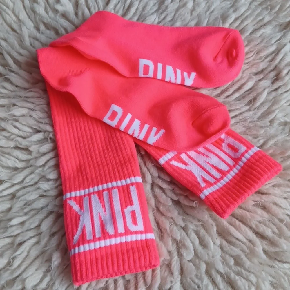 Pink knee socks